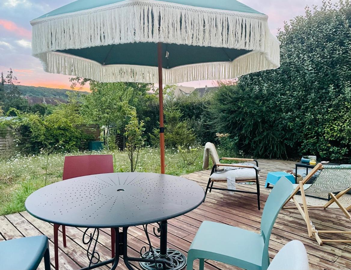 La Mandragora - Maison Avec Jardin Et Poele A Bois Vernon  Bagian luar foto